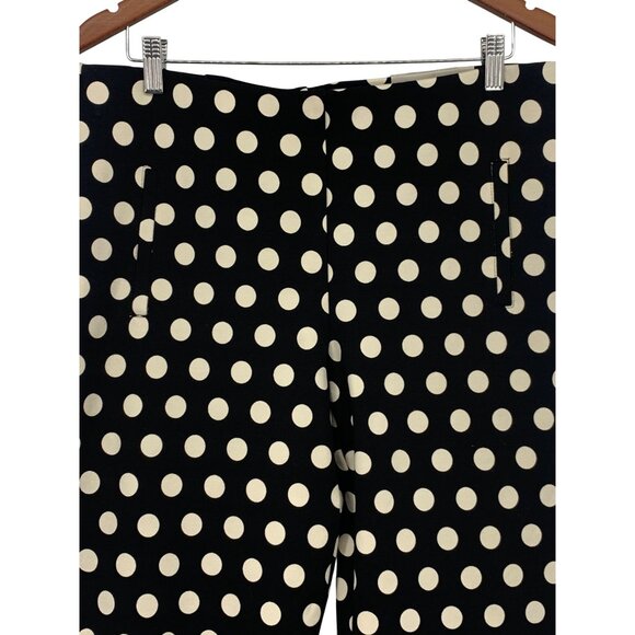 Chicos So Slimming Juliet Slim Leg Polka Dot Pants Size 12 Black White Rayon New - Picture 3 of 8